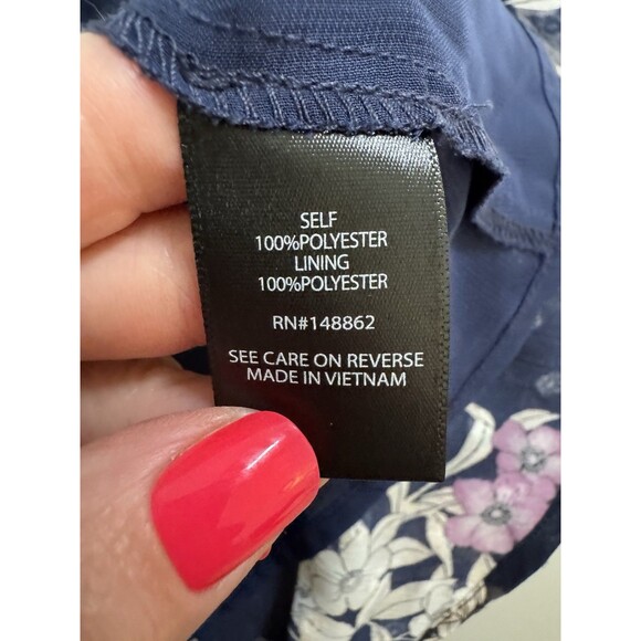 Torrid Cold Shoulder Blouse Plus 1X Blue Floral Ruffle EUC Office Travel Boho - Picture 7 of 8